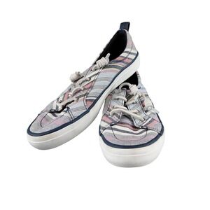 Sperry Crest Vibe Womens Striped Slip‎ On Sneakers Multi Color STS88468 Size 7.5